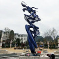 Large outdoor abstract stainless steel animal art metal dragon sculpture for sale